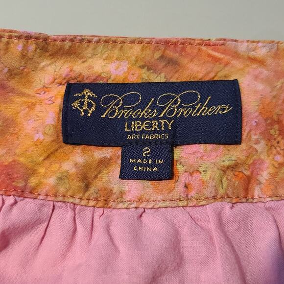 Brooks Brothers Liberty Art Fabrics abstract pink floral skirt with pockets - 2 - Picture 5 of 7